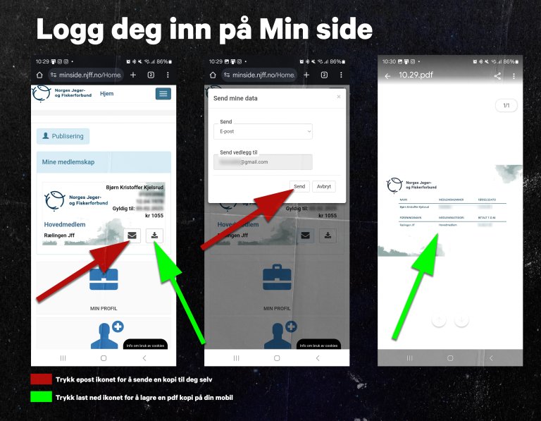 Viser hvordan man kan lagre medlemskortet på mobilen