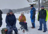 Familie Isfiske på breidsjøen lørdag 22 februar